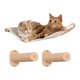 thumbnail image 4 of Wartleves Hamaca para gatos montada en la pared, cama colgante de madera para gatos, muebles para mascotas, perchas, estanterías, 4 of 6
