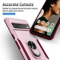 thumbnail image 4 of Dteck for Google Pixel 9 Pro XL Case with Stand Ring Kickstand Military Grade Fit for Magnetic Car Mount Anti-Scratch Shockproof Case, Rose, 4 of 7