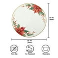 thumbnail image 3 of 15.4" Round Placemat Set of 1 Polyester Fabric Place Mats Non-Slip Dining Kitchen Table Mats for Kitchen Party Decor Circular Holly Leaves Pattern, 3 of 5