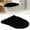 Black, variant on Solid Color Toilet Lid Cover: Plush Elastic Non Material Washable, 18x20in, Black