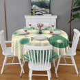 thumbnail image 2 of Green Tie Dye Round Tablecloth 60"x60",Wrinkle Wipeable Table Cloth for Kitchen Dining Room Picnic Patio Party, 2 of 6