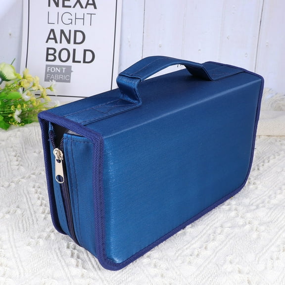 WHAMVOX  DVD Bag CD Storage Large Capacity Organizer Slot Portable Blue