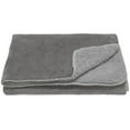 thumbnail image 2 of FurHaven Pet Throw Blanket | Waterproof Snuggly & Warm Faux Lambswool & Terry Pet Throw Blanket, Silver Gray, Extra Large, 2 of 5