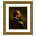 thumbnail image 1 of Friedrich von Amerling 12x14 Gold Ornate Wood Frame and Double Matted Museum Art Print Titled - Portrait of Władysław Branicki (1852), 1 of 4