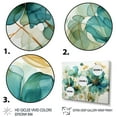 thumbnail image 3 of Designart "Blue Green Organic Growth" Abstract Botanicals Floater Framed Canvas Print, 3 of 7