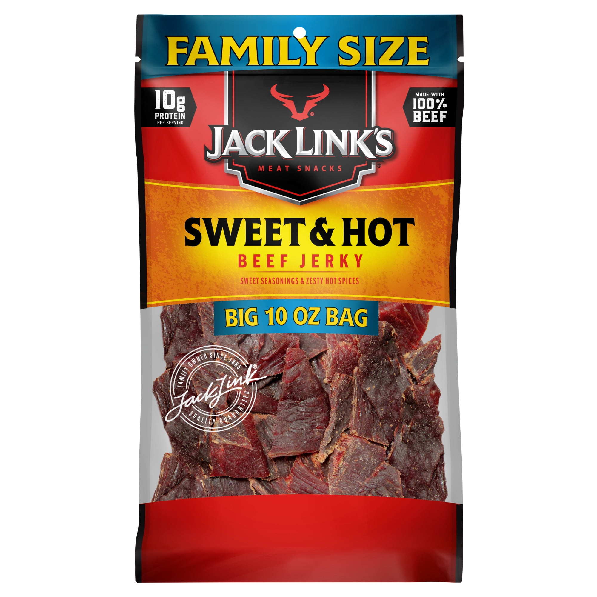 Jack Link's Beef Jerky, Sweet & Hot, 10 oz.