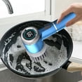 thumbnail image 6 of Electric Spin Scrubber, Strong power Rechargeable Cordless Shower Scrubber with 5 Replaceable Brush Heads, 3H Power 3 Speed, for Cleaning Bathroom Tub Tile Floor Sink Car(Gemstone Blue), 6 of 7