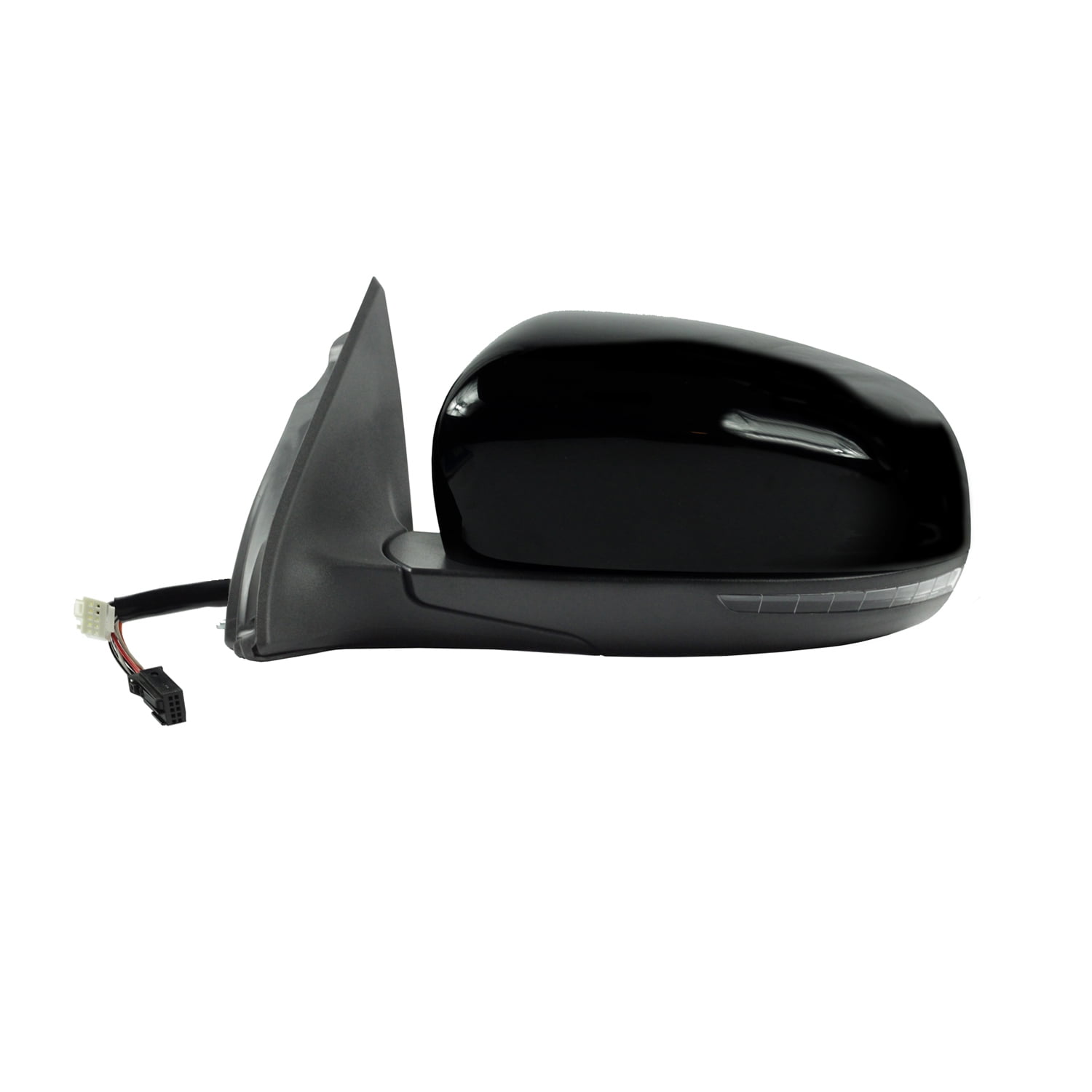 Code GUU Foldaway Driver Side Mirror for Jeep Cherokee w//Turn Signal Textured Black w//PTM Cover w//o Blind spot Detection System Puddle lamp Heated Power Memory