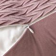 thumbnail image 5 of Phantoscope Textured Pleated Velvet Zigzag Chevron Decorative Throw Pillow, 18" x 18", Light Pink, 2 Pack, 5 of 5