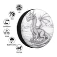 thumbnail image 2 of Kdxio Dragon Nest Sketch for Tire Cover Wheel Protectors Tyre Covers Weatherproof Wheel Covers Universal Fit for Trailer Rv SUV Truck Camper Travel Trailers 14 inch, 2 of 5