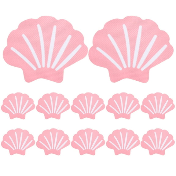 WRISTBIQUE tub stickers Shell Shape Bathtub Sticker PEVA Anti-slip Shower Room 12pcs