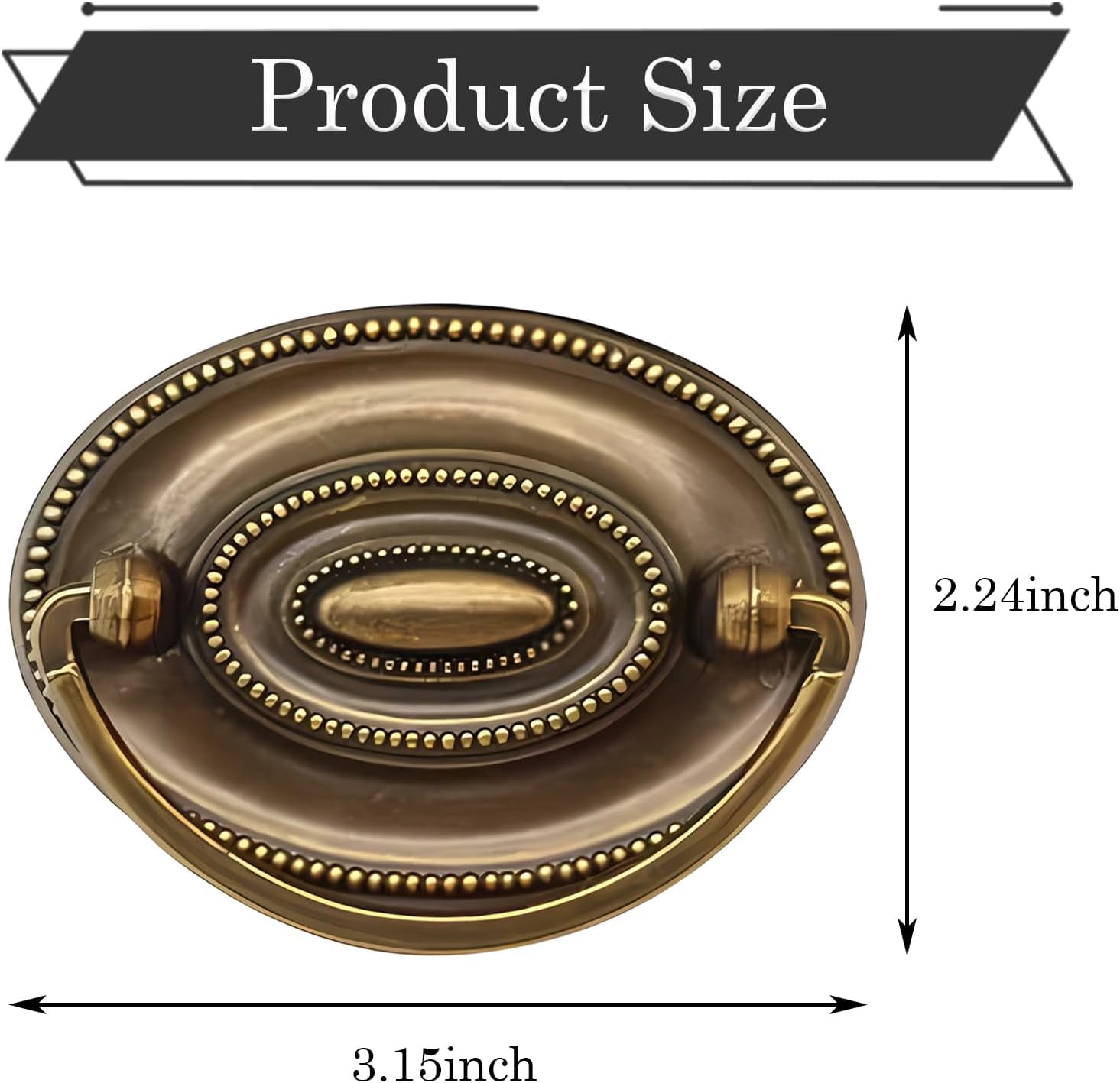 CATPAN 6 Pieces Antique Brass Drawer Pulls - Dresser and Cabinet Knobs, Kitchen Hardware for Cabinets, Handles for Dresser Drawers, Decorative Door Pulls (Antique Brass)