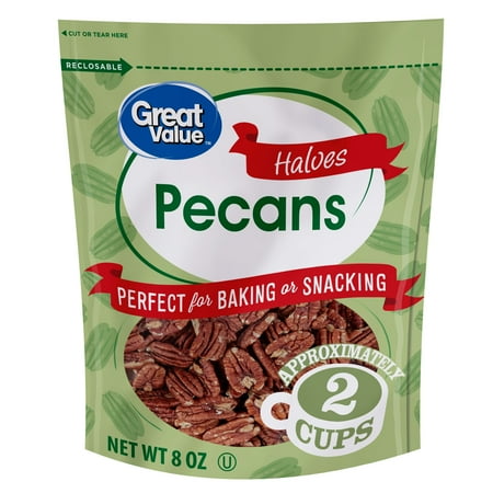 Great Value Pecan Halves, 8 oz