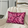 thumbnail image 3 of Bingfone Pink Butterfly Print Satin Pillowcase for Hair - Standard Size with Zipper Silky & Soft Pillow Covers,20x30 inches, 3 of 8