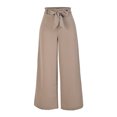 thumbnail image 1 of Pantalón George para Mujer, Recto con Ligera Amplitud Presillas y Cinturón Gris Talla G, 1 of 4