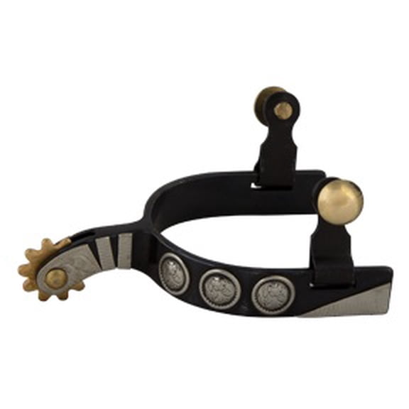 Horse Western BS YOUTH SPUR W/CONCHOS 1/2" BAND 1-3/8" SHANK Spurs 75177971