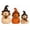 3Pcs Dog, variant on Diceymbol Set of 3 Vintage Witch Dog Figurines, Halloween Dog Decor for Mantel Entryway Table Bookshelf Coffee Bar Countertop Decor