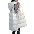 thumbnail image 2 of Ailaofu Long Puffer Vest Women Quilted Hooded Vest Padded Sleeveless Coat Jackets With Pockets, 2 of 7