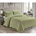 thumbnail image 2 of Home Collection 3 Piece Over Size Embossed Solid Color Coverlet Bedspread New # Veronica (Sage Green, Full/Queen), 2 of 3