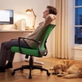 thumbnail image 4 of Vyrox Mid-Back Mesh Office Chair Set of 2, Ergonomic Desk Chair with Lumbar Support, Adjustable Swivel Task Chair for Home Office,Green, 4 of 7