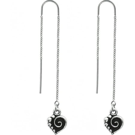 - Body Candy Handcrafted Spiral Heart Threader Earrings