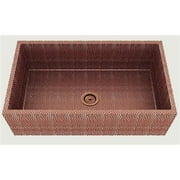 33 in. 16 Gauge CSA Approved Rose Copper Kitchen Sink