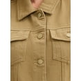 thumbnail image 6 of INSPIRE CHIC Women's Denim Vests Button Down Washed Sleeveless Jean Jackets with Pockets Khaki M, 6 of 7