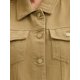 thumbnail image 5 of INSPIRE CHIC Chaleco de mezclilla para mujer, con botones, bolsillos en el pecho, lavado desgastado, sin mangas, chaqueta de mezclilla, talla S, caqui, 5 of 5
