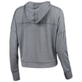 thumbnail image 3 of Women's Russell Heathered Gray Clemson Tigers Cropped Long Sleeve Mock Neck Hoodie, 3 of 3