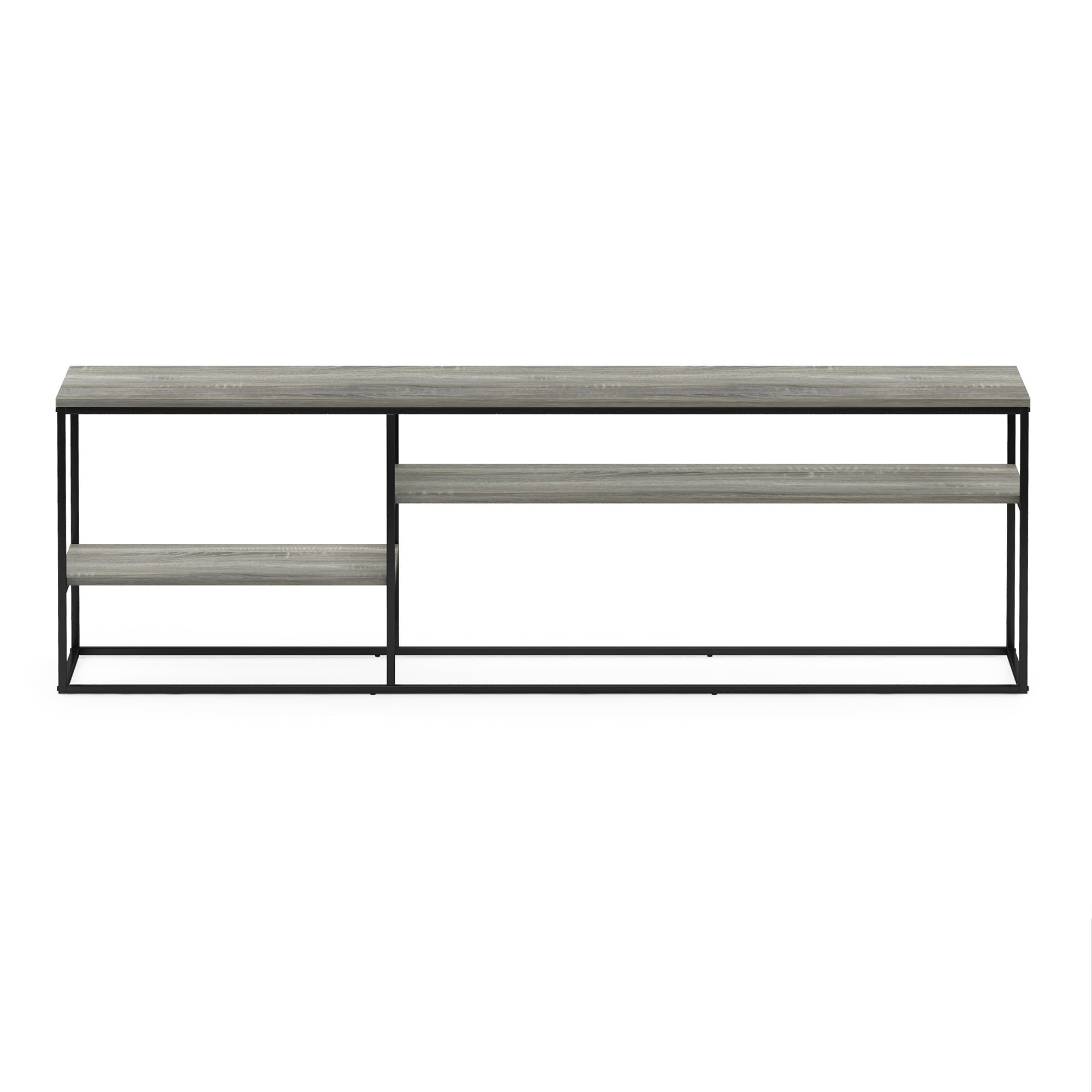 Furinno Moretti Modern Lifestyle TV Stand for TV up to 78 Inch, French Oak Grey