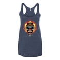 thumbnail image 2 of Flaming Laughing Fierce Clown | Womens Cars and Trucks Premium Tri-Blend Racerback Tank Top, Vintage Navy, Large, 2 of 3