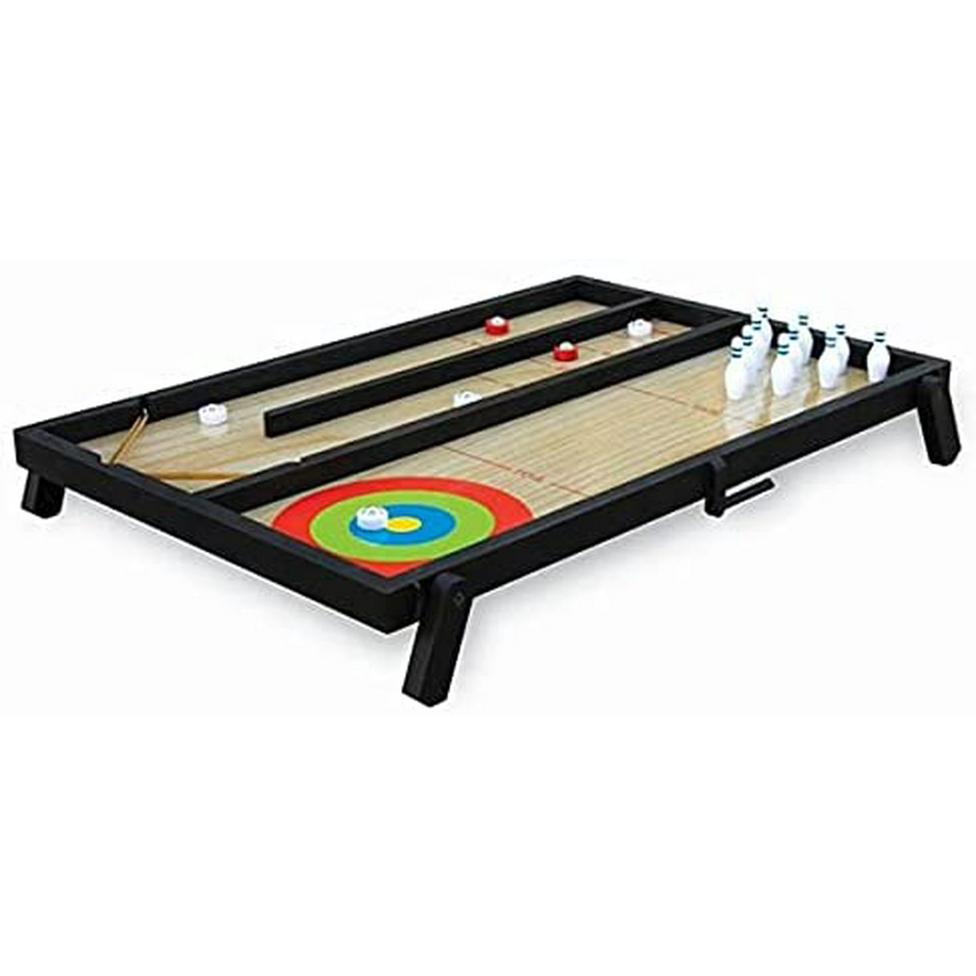 4-in-1 Multi Games Table Tabletop Shuffleboard, Curling, Bowling, Table  Tennis