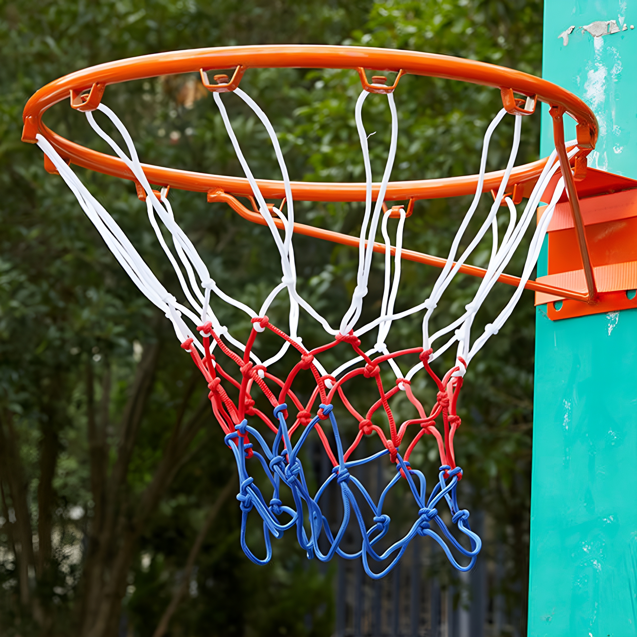 BESTSKY Wall Mounted Basketball Hoop Basketball Rim Goal Orange Steel for Indoor Outdoor Sports for Children