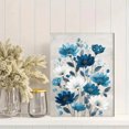 thumbnail image 2 of Toile Murale Florale Bleu et Blanc 15,75 X 11,81 Pouces, 2 of 8