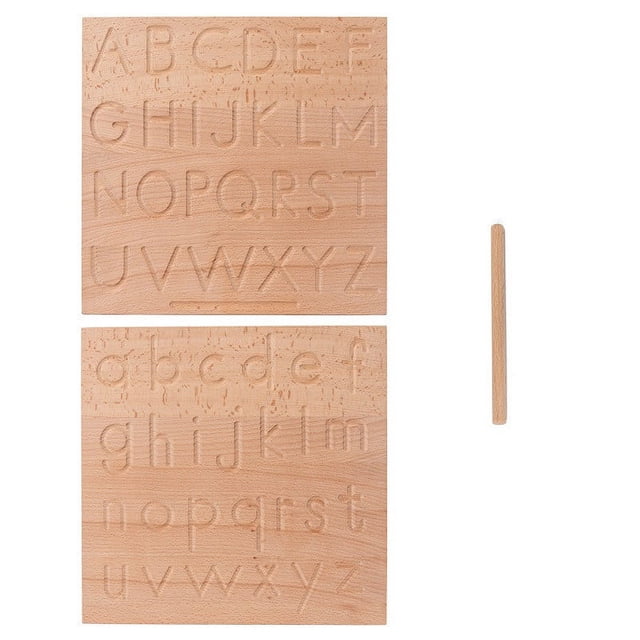 onlyliua Fin de Temporada Tablero Braille Geométrico con Letras Digitales de Madera para Educación Temprana