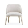 thumbnail image 3 of Michael Amini Malibu Crest Faux-Suede Vanity Chair - Doeskin/Chardonnay, 3 of 11