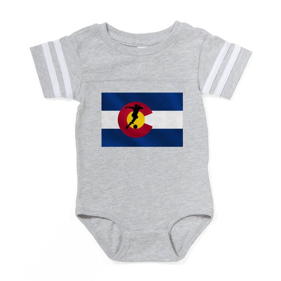 CafePress - Colorado Soccer Flag - Cute Infant Baby Football Bodysuit