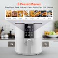 thumbnail image 2 of KITCHER 1200W 3.5Qt Air Fryer with Touch Digital Screen and 50 Cookbooks, Easy to Use, White, 2 of 9