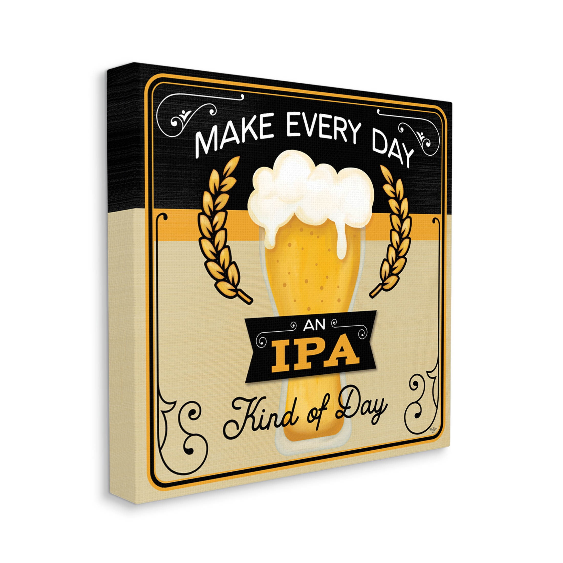IPA Kind Of Day Beer Sign Food & Beverage Graphic Art Gallery Wrapped Canvas Print Wall Art