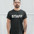 thumbnail image 3 of Tee Hunt Staff T-Shirt Event Staff Uniform Employee Party Security Mens Shirt, Orange, X-Large, 3 of 5