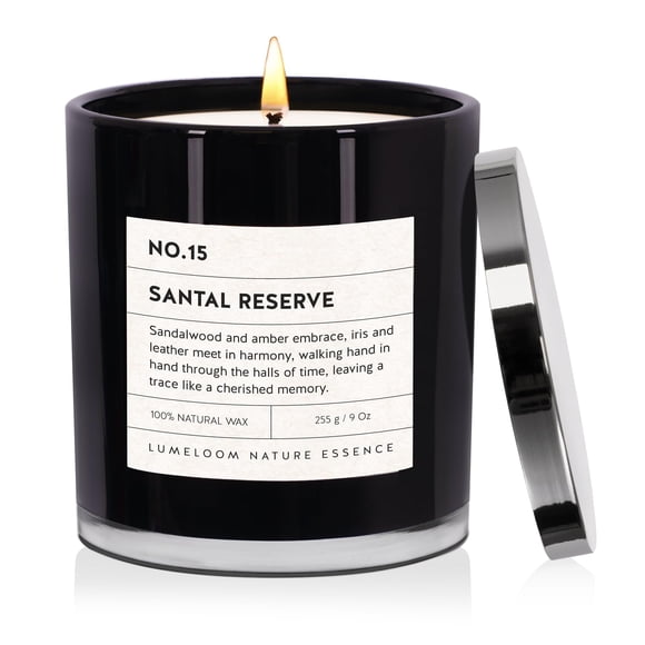 Velas aromáticas LUMELOOM Santal Reserve 265 ml de cera de soja