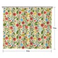 thumbnail image 5 of Pioneer Flower Floral Print Pattern Shower Curtain 84"x72", Bathroom Decorative Shower Curtain Set with 12 Hooks, Waterproof Washable, 5 of 6