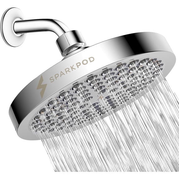 SparkPod 6 inch Chrome High Pressure Showerhead