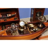 Old Modern Handicrafts Solid Brass Binnacle Compass - Functional Nautical Collectible With Oil Lamp