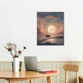 thumbnail image 3 of PIKWEEK Wall Art Canvas Prints Moon Sea Ocean Landscape  Full Moon in Cloud Pictures Paintings Stretched and Framed for Living Room Bedroom, 3 of 5