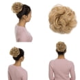 thumbnail image 2 of MY-LADY Synthetic Updo Messy Bun Hairpiece Wavy Curly Chignon Ponytail Thick Thin Hair Extensions Hair Wig(Black Brown Blonde Highlight), 2 of 8