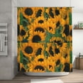thumbnail image 5 of Rateoe Sunflowers 7 Shower Curtain - Fancy Bathroom Shower Curtain Sets - Waterproof Shower Curtain with Hooks with 12 Plastic Hooks 72x72 Inches, 5 of 5