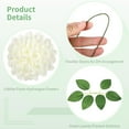 thumbnail image 4 of 25 Pcs Cream White Artificial Hydrangea Flowers, with Stems and Leaves, for Wedding Bouquets, Centerpieces, Home Decor, Craft Arrangements, 11 Inch, 4 of 6