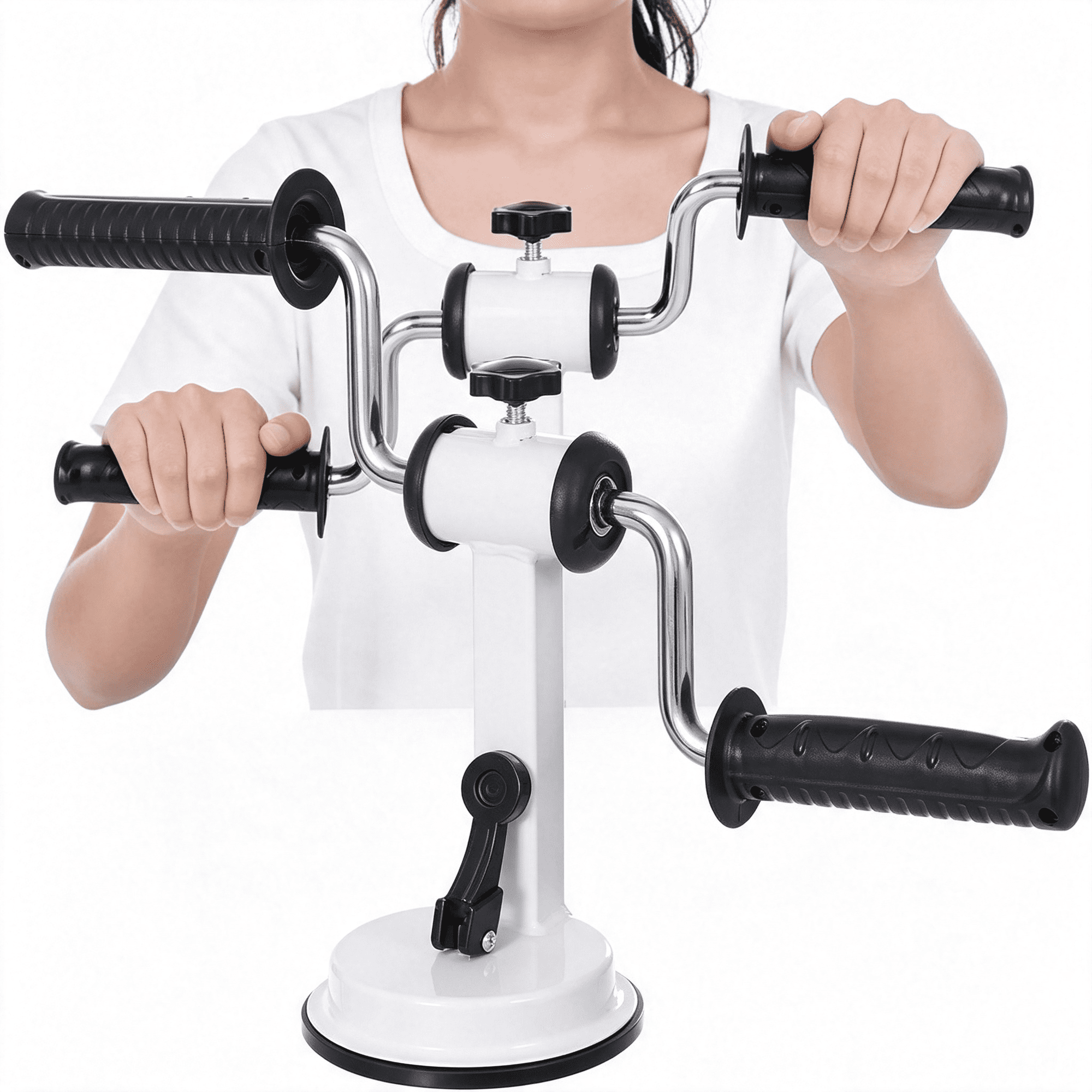 BESTSKY Arm Bike for Physical Therapy | Portable Rehabilitation Exerciser for Arm and Shoulder Workout, Home Fitness Equipment for Seniors with Strong Suction Arm Exercise Equipment