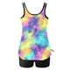 thumbnail image 4 of Trajes de baño tankini para mujer Trajes de baño de dos piezas con espalda de tiras y estampado conservador para mujer Traje de baño de dos piezas para mujer, 4 of 5